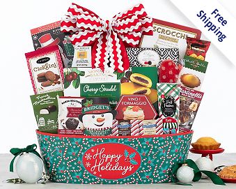 Happy Holidays Gift Basket Free Shipping